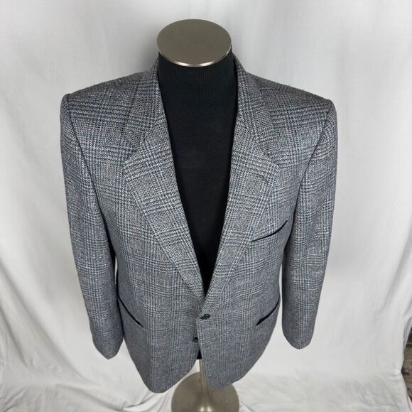 Vintage Miv 100% Silk Tweed Gray Blazer - Men’s 41R - Picture 4 of 8